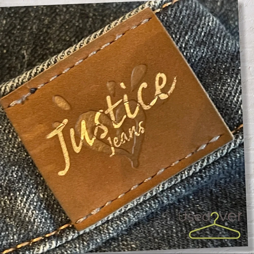 JUSTICE JEANS ZIPPER DETAILING SZ 10R